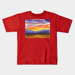 Sunset in the Mountains Kids T-Shirt